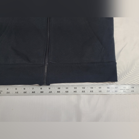 Under Armour Rival Fleece Full-Zip Hoodie Boys Size Large In Black W/ White Logo - Picture 8 of 13